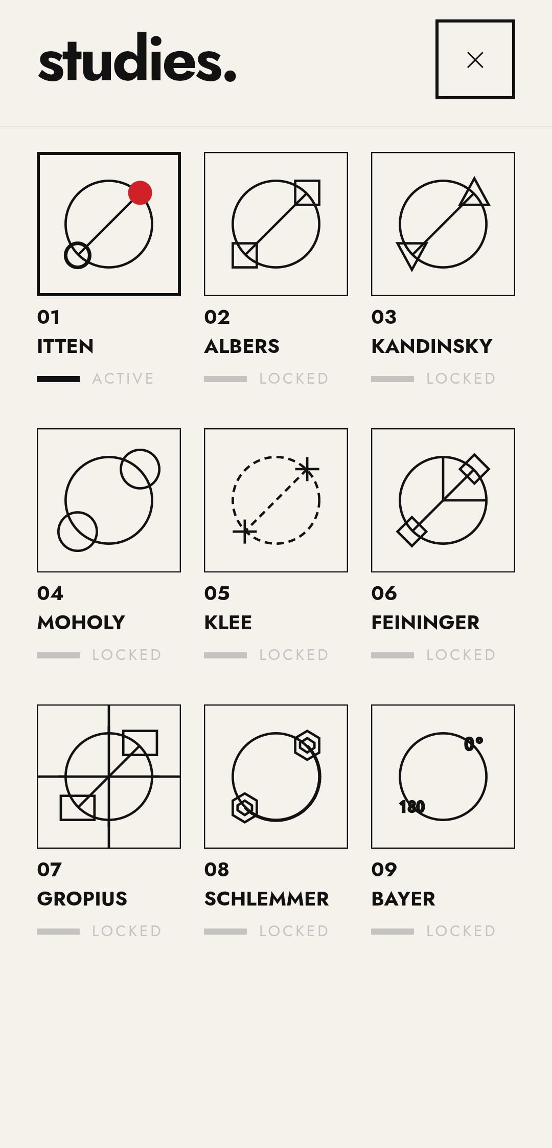 The Absolutist — Bauhaus masters studies grid